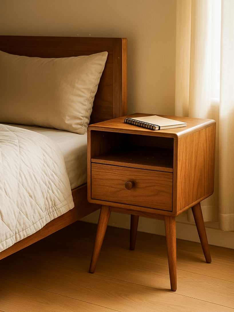 Home Decor Teak Wood Bedside Table