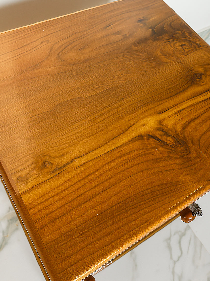 Teak Wood Bed Side Table With PU finish