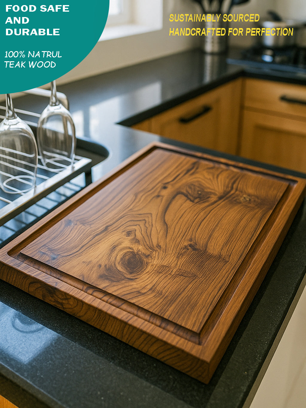 Premium Teak Wood Chopping Board